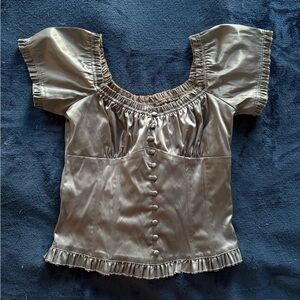 Camaleu vintage 90s lavender grey satin corset top